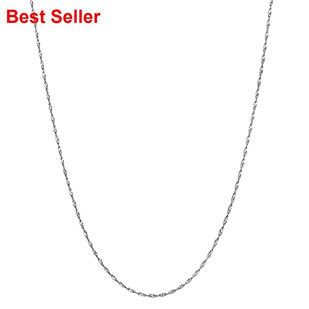 Sterling Silver Twisted Curb Link Chain Necklace for Pendant